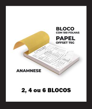 BLOCO ANAMNESE OffSet 75gr 14cm x 20cm 4/0   