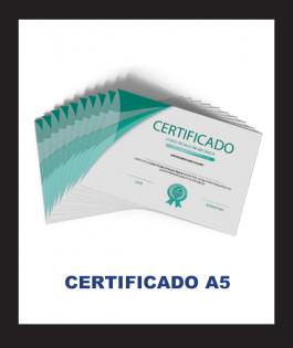 CERTIFICADO A5 Couchê 250gr 15cm x 20cm 4/0   9,14, 29 ou 99 unds